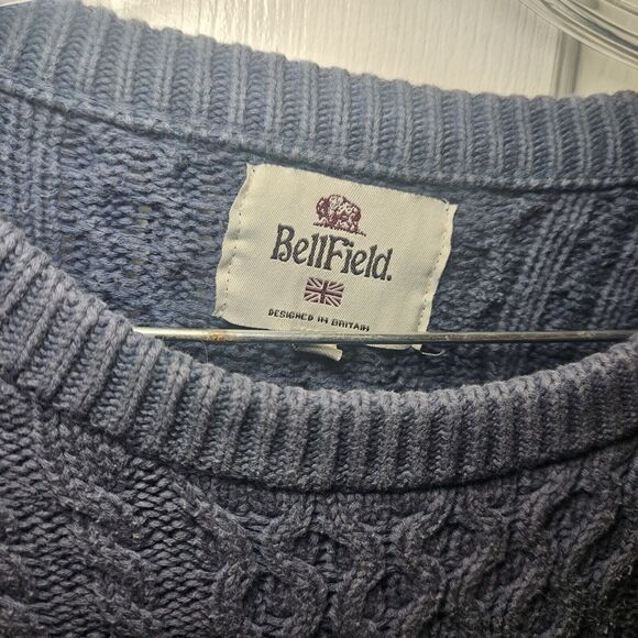BELLFIELD Britain UK Fair Isle Nordic Sweater Men's LARGE 100% cotton - Picture 6 of 7